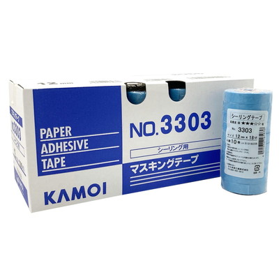 カモ井加工紙 シーリング用マスキングテープ No.3303 12mm×18m 100巻入 #165980(代引不可)【送料無料】の通販は