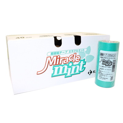 カモ井加工紙 超弱粘着テープ ミラクルミント 40mm×18m 30巻入 #270394(代引不可)【送料無料】の通販は 6,482円