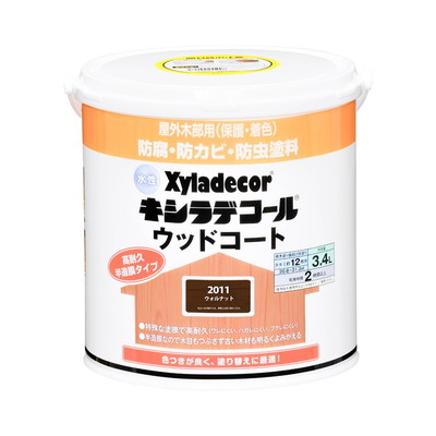 カンペハピオ 水性キシラデコール ウッドコート ウォルナット3.4L #00097670350000(代引不可)【送料無料】