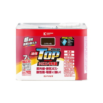 カンペハピオ 油性トップガード こげちゃ色 7L #00017640161070(代引不可)【送料無料】