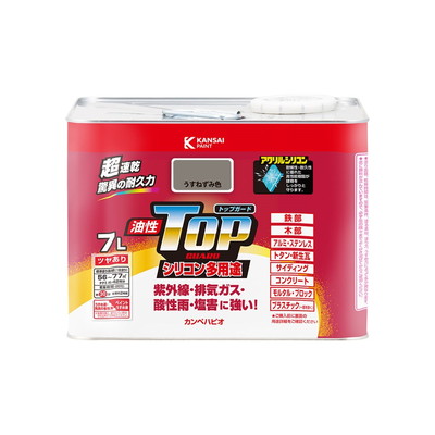 カンペハピオ 油性トップガード うすねずみ色 7L #00017640431070(代引不可)【送料無料】