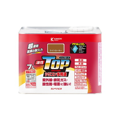 カンペハピオ 油性トップガード ライトカーキー 7L #00017640231070(代引不可)【送料無料】