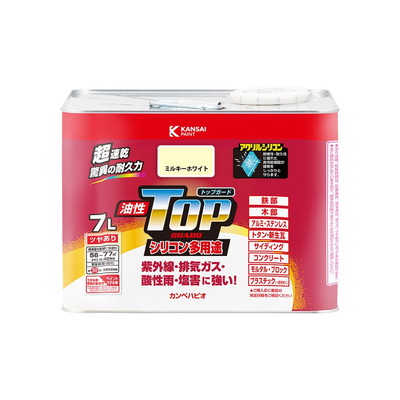 カンペハピオ 油性トップガード ミルキーホワイト 7L #00017640511070(代引不可)【送料無料】