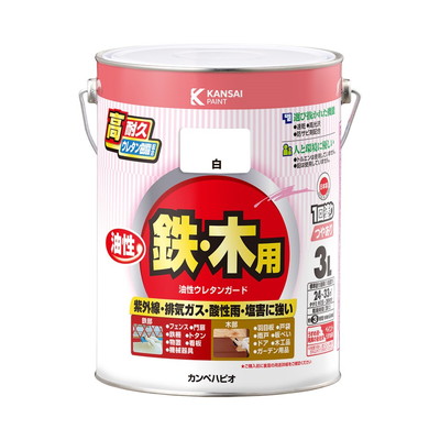カンペハピオ 油性ウレタンガード 白 3L #00037640011030(代引不可)【送料無料】
