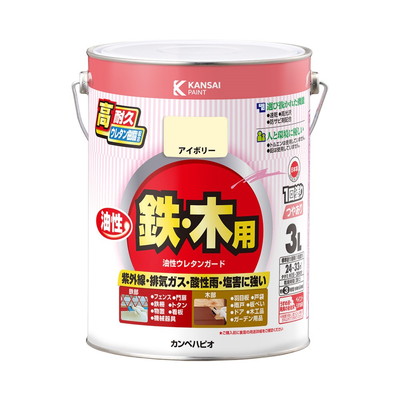 カンペハピオ 油性ウレタンガード アイボリー 3L #00037640071030(代引不可)【送料無料】
