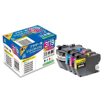 ジット ブラザー brother LC3119-4PK対応ジットリサイクルインクカートリッジ 4色パック JIT-B31194P(代引不可)【送料無料】