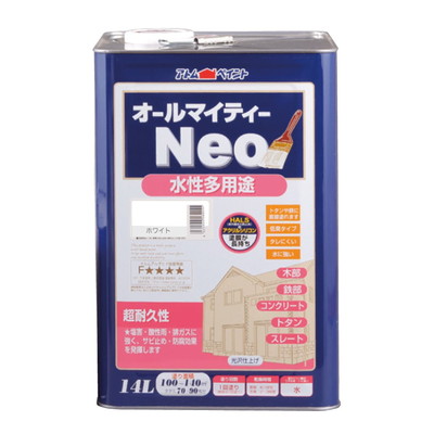 アトムサポート 水性オールマイティーネオ14Lホワイト(代引不可)【送料無料】