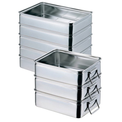 赤川器物製作所 18-8 番重バット(取手付) 大 14cm #22010-1(代引不可)【送料無料】の通販は 7,869円