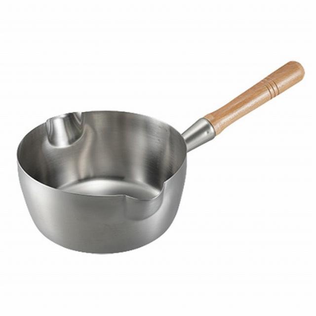 カンダ ステンレス 深型雪平鍋(両口 大注ぎ口付)21cm #020135(代引不可)【送料無料】