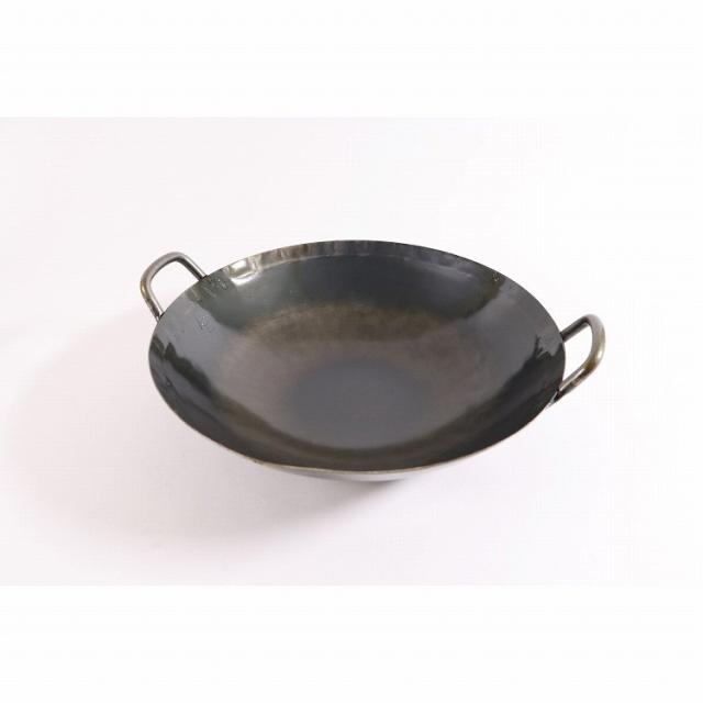 カンダ 鉄打出中華鍋 1.2mm(取手溶接)36cm #001148(代引不可)【送料無料】