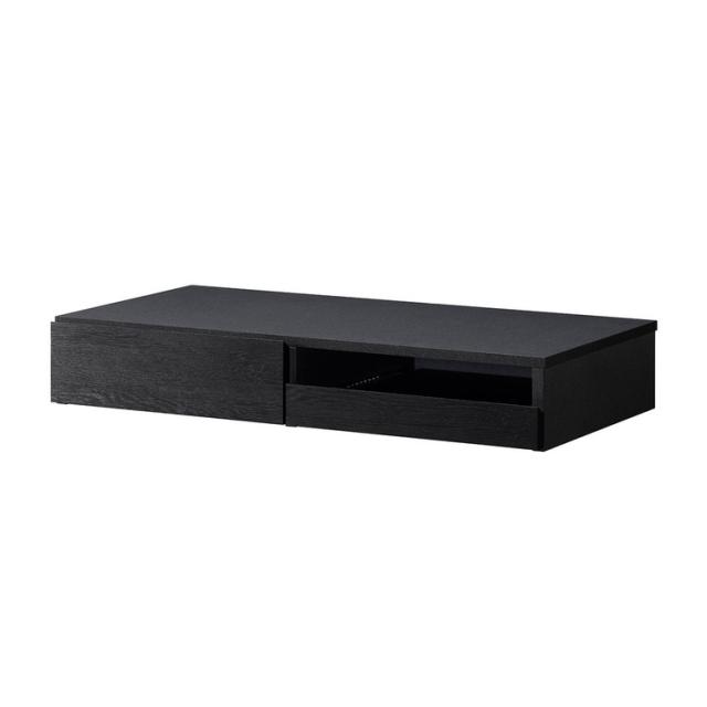 レンジ下スライドテーブル 引き出し付 ブラックRDS-0280SL-BK RDS-0280SL-BK(代引不可)【送料無料】
