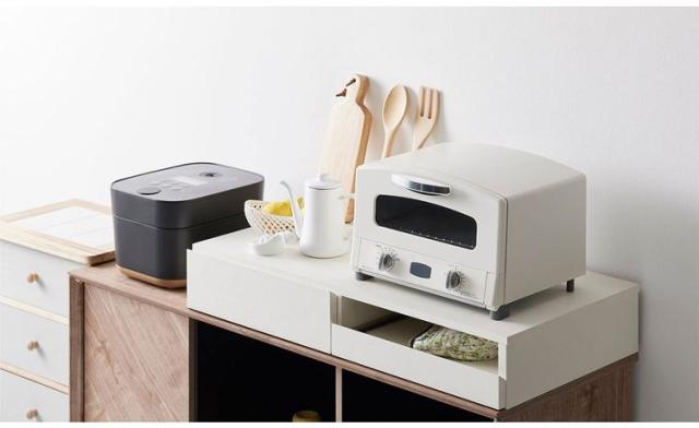 レンジ下スライドテーブル 引き出し付 ホワイトRDS-0280SL-WH RDS-0280SL-WH(代引不可)【送料無料】_2