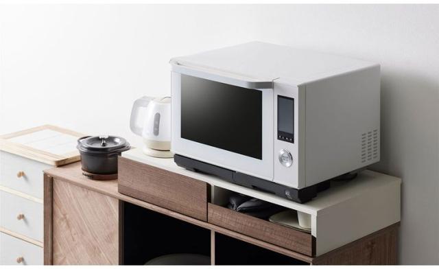 レンジ下スライドテーブル 引き出し付 ホワイト×ブラウンRDS-0280SL-WDB RDS-0280SL-WDB(代引不可)【送料無料】_2
