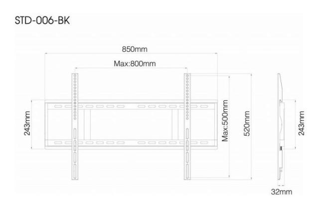 壁掛け金具 スタンダード ブラック STD-006-BK(代引不可)【送料無料】_7