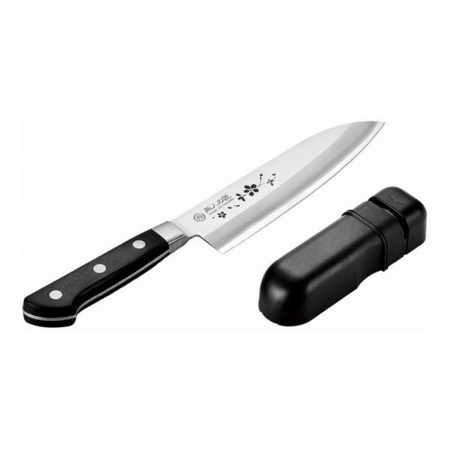 よこやま 三徳包丁165mm&シャープナー ETO-1002(代引不可)【送料無料】