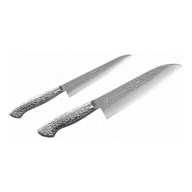 よこやま オールステンレス槌目ペティナイフ150mm・三徳包丁180mm EJRK-5000(代引不可)【送料無料】