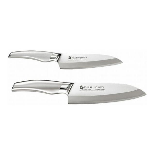 よこやま 三徳包丁・ペティ 2本セット EJH-2500(代引不可)【送料無料】