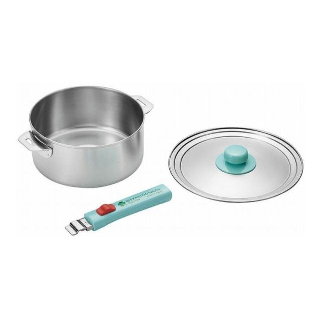 よこやま ステンレス鍋18cm・着脱ハンドル・蓋付き EJQ-600(代引不可)【送料無料】