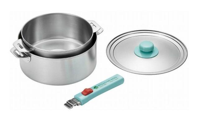 よこやま ステンレス鍋18cm&20cm・着脱ハンドル・兼用蓋付き EJQ-1000(代引不可)【送料無料】_1