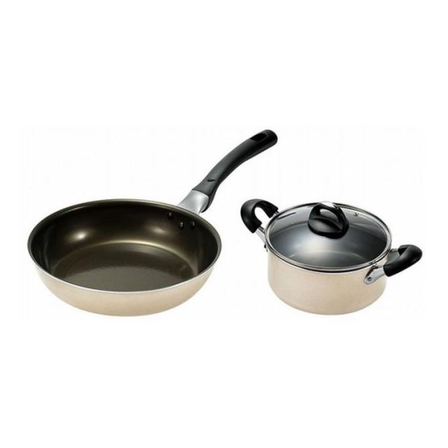 よこやま フライパン26cm&amp;両手鍋20cm USC-1500S(代引不可)【送料無料】