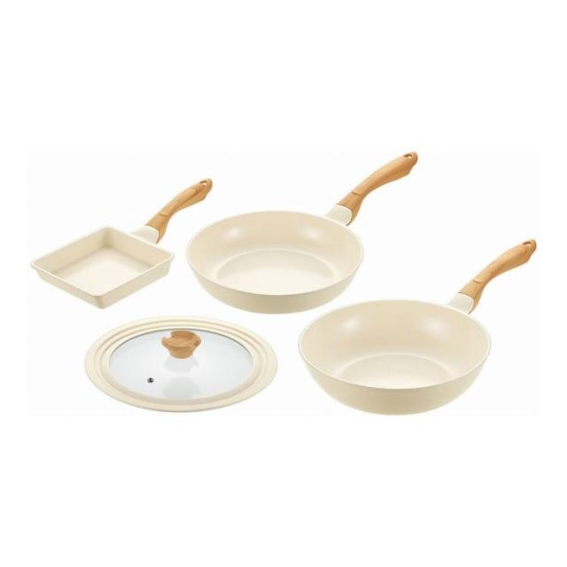 よこやま フライパン26cm&amp;玉子焼き15×18cm&amp;いため鍋28cm 24・26・28兼用ガラス蓋付 VLIH-2000S(代引不可)【送料無料】