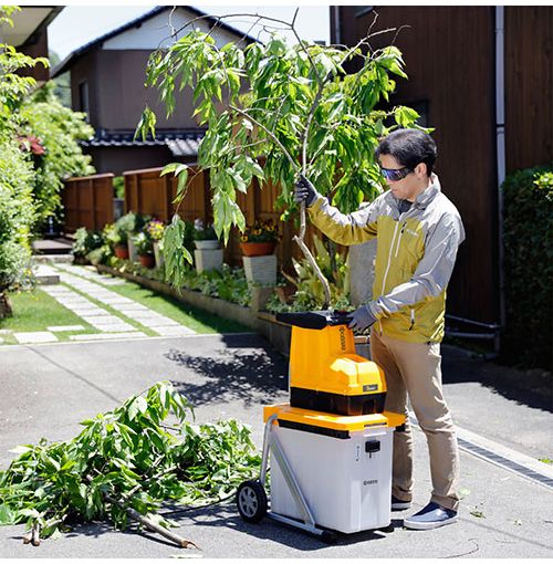 京セラ KYOCERA ガーデンシュレッダー GS-2020 粉砕機 ギヤ式 剪定後 