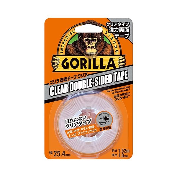 【単品3個セット】ゴリラ両面テープ 1780 クリア(代引不可)【送料無料】