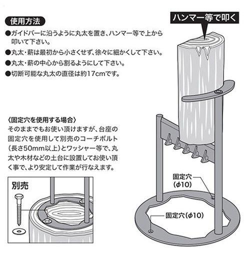 千吉 薪割り台 オープンタイプ SCS-1(代引不可)【送料無料】_4