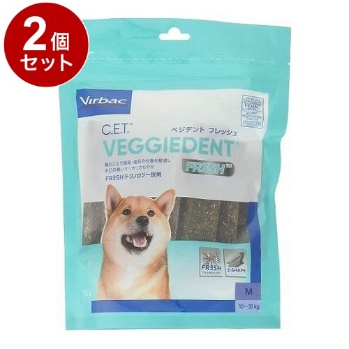 【2個セット】 ビルバックジャパン C.E.T.ベジデントフレッシュ 犬用 M 15本【送料無料】