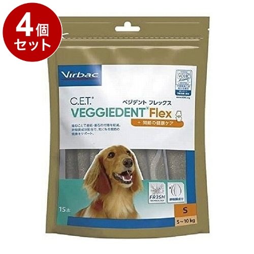 【4個セット】 ビルバックジャパン C.E.T.ベジデントフレックス 犬用 S 15本入【送料無料】