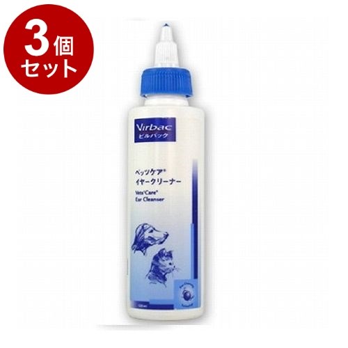 【3個セット】 ビルバックジャパン ベッツケアイヤークリーナー 犬猫用 125ml【送料無料】