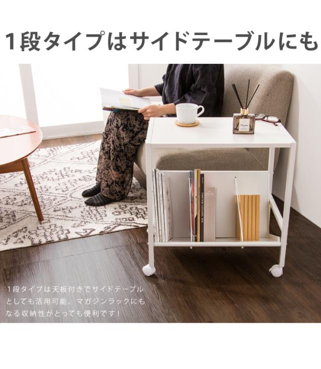 ファイルワゴン 2段 ホワイト ワゴン 収納 収納ケース リビング オフィス 本棚 ラック 棚 書棚 書類 ファイル(代引不可)【送料無料】_7