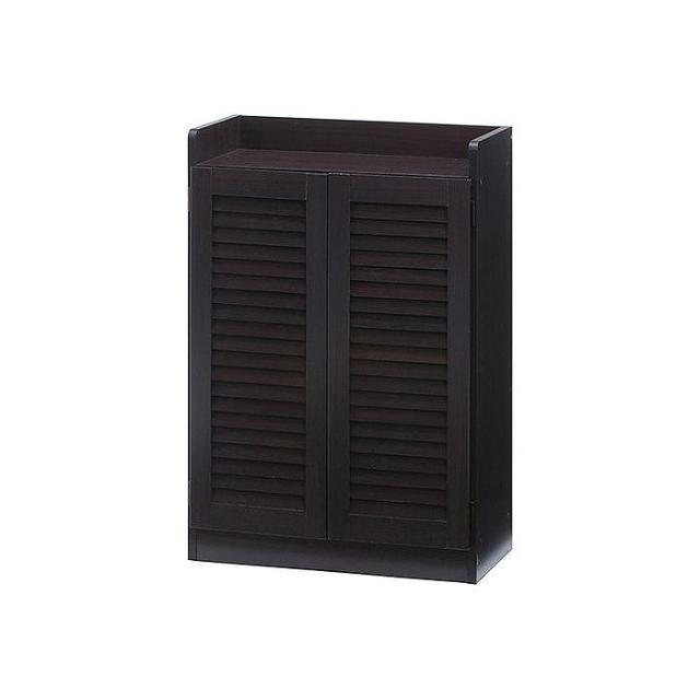ルーバーシューズボックス(オープントップ) W600×D335×H900mm おしゃれ ブラウン(代引不可)【送料無料】