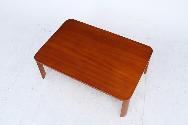 折脚ローテーブル W900×D600×H320mm MDF(突板ラバーウッド) おしゃれ ブラウン(代引不可)【送料無料】_3