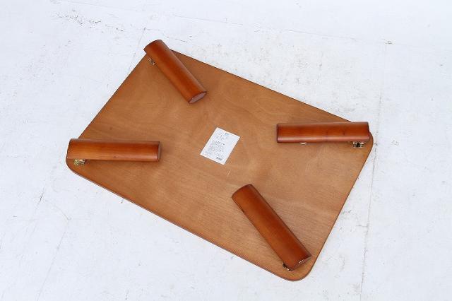 折脚ローテーブル W900×D600×H320mm MDF(突板ラバーウッド) おしゃれ ブラウン(代引不可)【送料無料】_4
