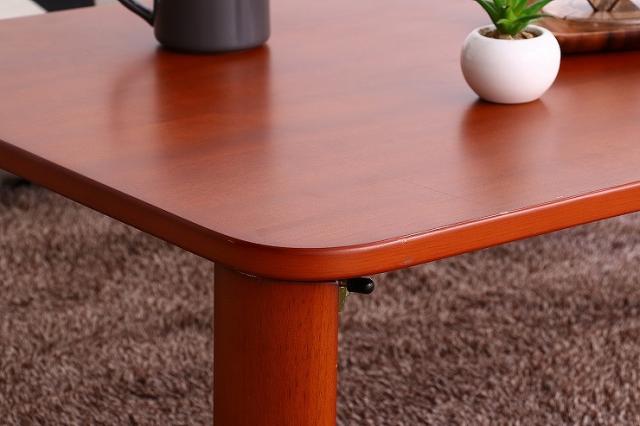 折脚ローテーブル W900×D600×H320mm MDF(突板ラバーウッド) おしゃれ ブラウン(代引不可)【送料無料】_6
