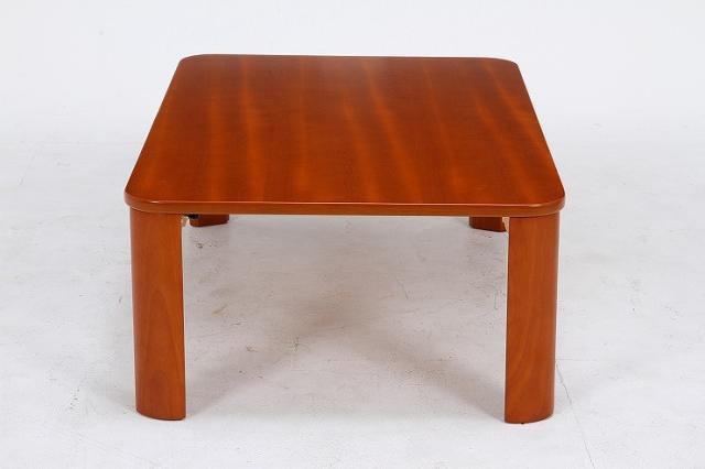 折脚ローテーブル W1050×D750×H320mm MDF(突板ラバーウッド) おしゃれ ブラウン(代引不可)【送料無料】_2