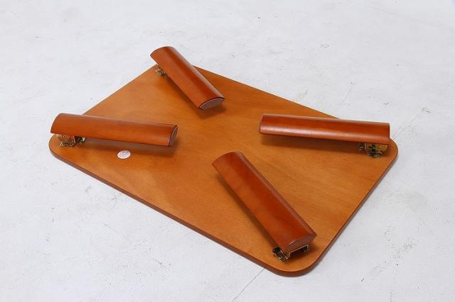 折脚ローテーブル W1050×D750×H320mm MDF(突板ラバーウッド) おしゃれ ブラウン(代引不可)【送料無料】_5