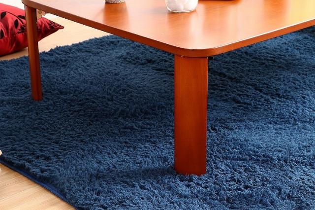 折脚ローテーブル W1050×D750×H320mm MDF(突板ラバーウッド) おしゃれ ブラウン(代引不可)【送料無料】_6