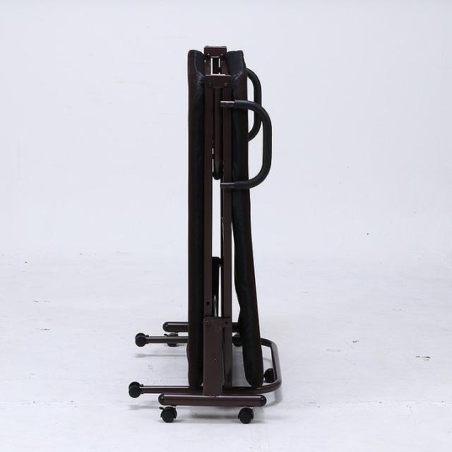 ワンタッチベッド フリーロック42段 高床タイプ W975×D2070×H500mm 385mm スチール おしゃれ(代引不可)【送料無料】_5