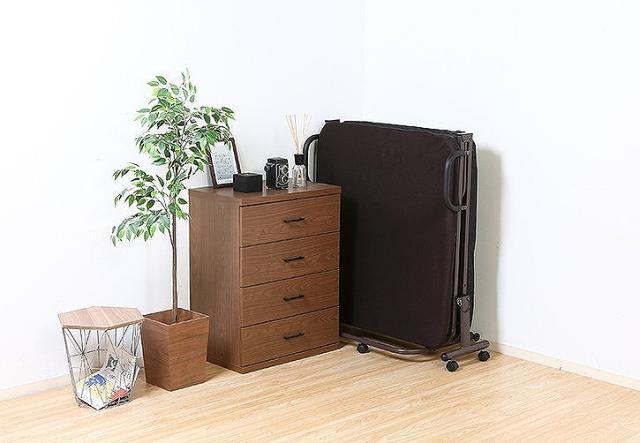 ワンタッチベッド フリーロック42段 高床タイプ W975×D2070×H500mm 385mm スチール おしゃれ(代引不可)【送料無料】_9