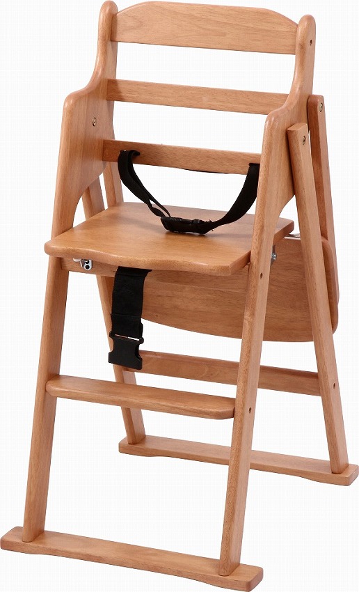 木製折り畳みベビーチェアー W430×D630×H830mm ラバーウッド おしゃれ ナチュラル(代引不可)【送料無料】_2