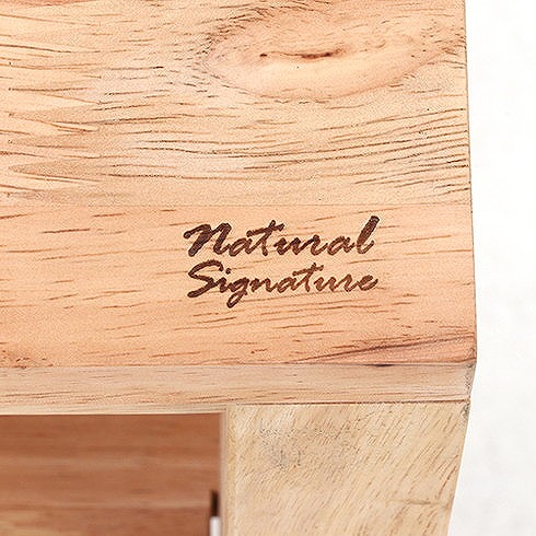 Natural Signature 玄関収納ベンチ W700×D300×H700mm ラバーウッド ポリエステル おしゃれ(代引不可)【送料無料】_4