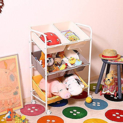 キッズラック color W610×D360×H860mm スチール PP おしゃれ(代引不可)【送料無料】の通販は 5,338円