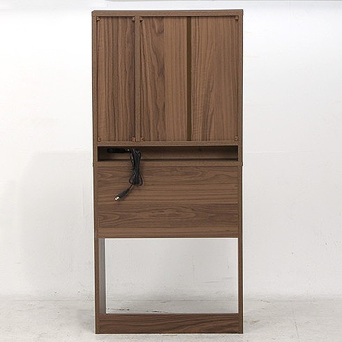 ドレッサー（三面鏡） スツール付き ミディアムブラウン 組立品 ドレッサー(三面鏡) スツール付き W600×D390×H1300mm おしゃれ 収納