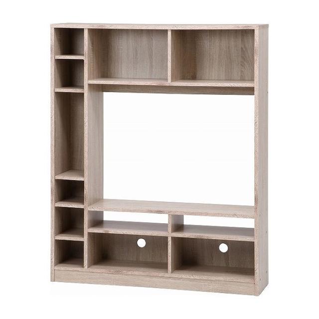 壁面ユニットTV台 W1200×D300×H1500mm おしゃれ テレビ台 ローボード ホワイト(代引不可)【送料無料】の通販は 18,400円