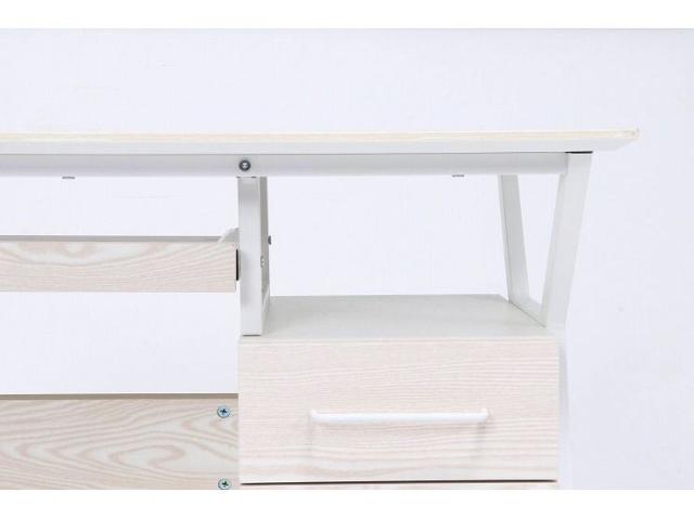 デスク ホワイト 幅100cm 奥行54cm 高さ72cm(代引不可)【送料無料】_11