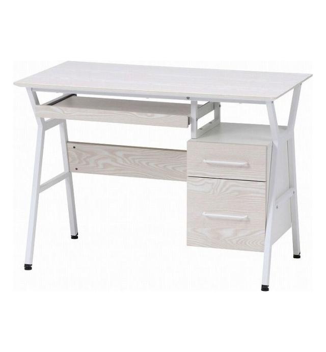 デスク ホワイト 幅100cm 奥行54cm 高さ72cm(代引不可)【送料無料】_2