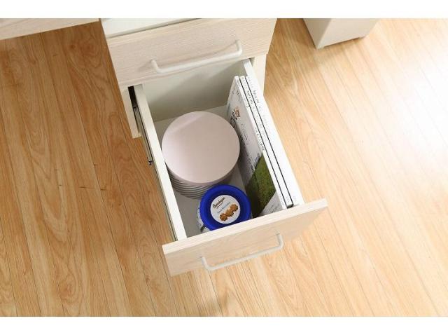 デスク ホワイト 幅100cm 奥行54cm 高さ72cm(代引不可)【送料無料】_8