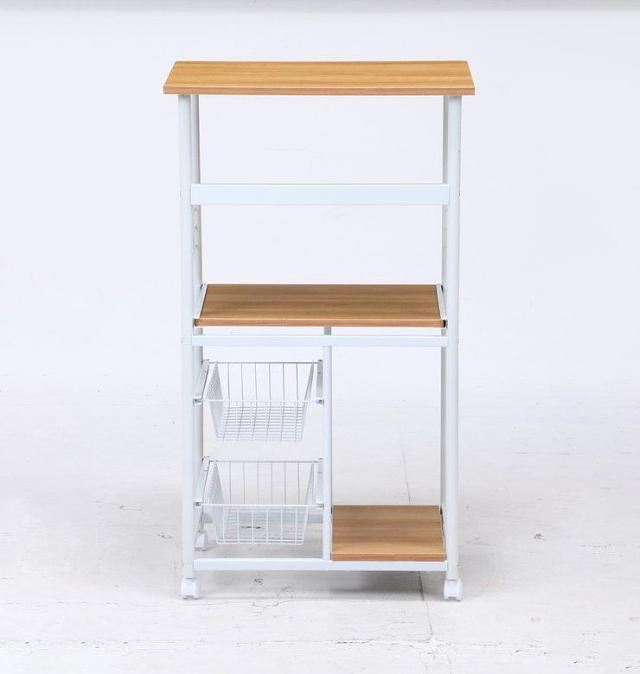 レンジワゴン 幅60×奥行46×高さ103.5cm 合成樹脂化粧パーティクルボード スチール(代引不可)【送料無料】の通販は